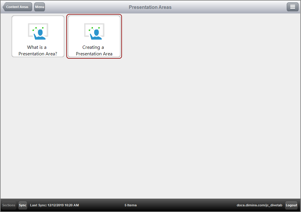 The presentation icon for DiveTab.